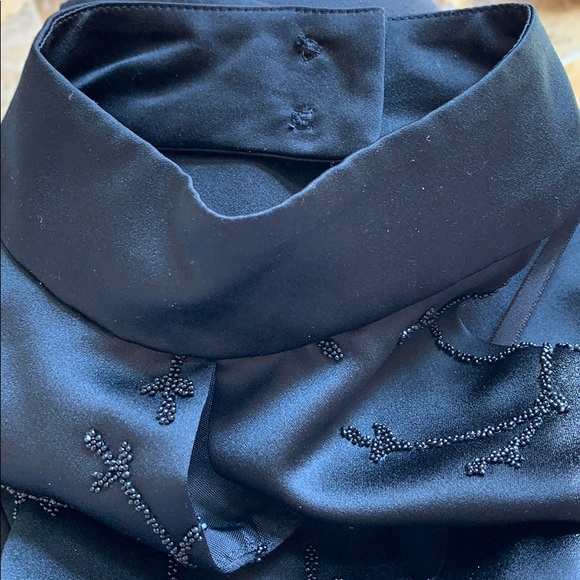 Cache organic microbeaded black halter/zipper back - Picture 2 of 8